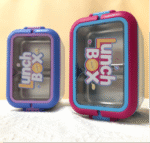 Portable Two-Layer  Multi-layer stainless steel lunch box with  spoon and fork  in the bottom